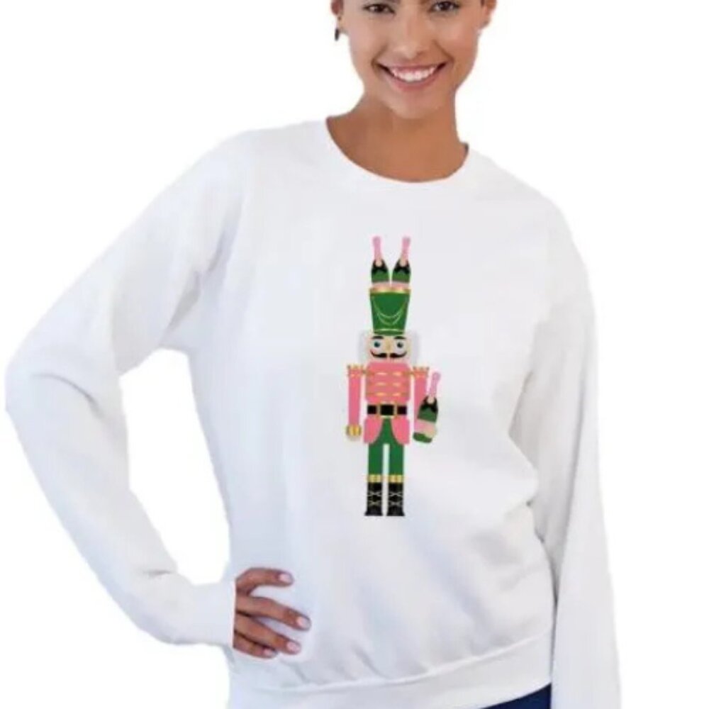Pink Champagne Nutcracker Luxe Boutique Collection Crewneck Sweatshirt